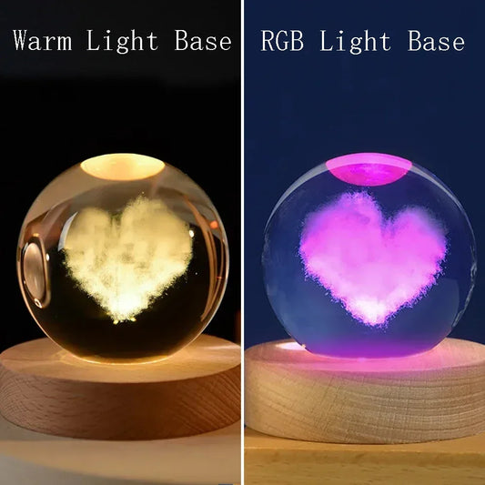 The Hart - 3D Crystal Ball Night Lamp