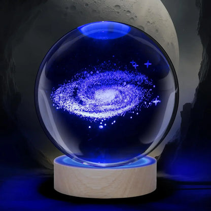 Galaxy 3D Crystal Ball Night Lamp