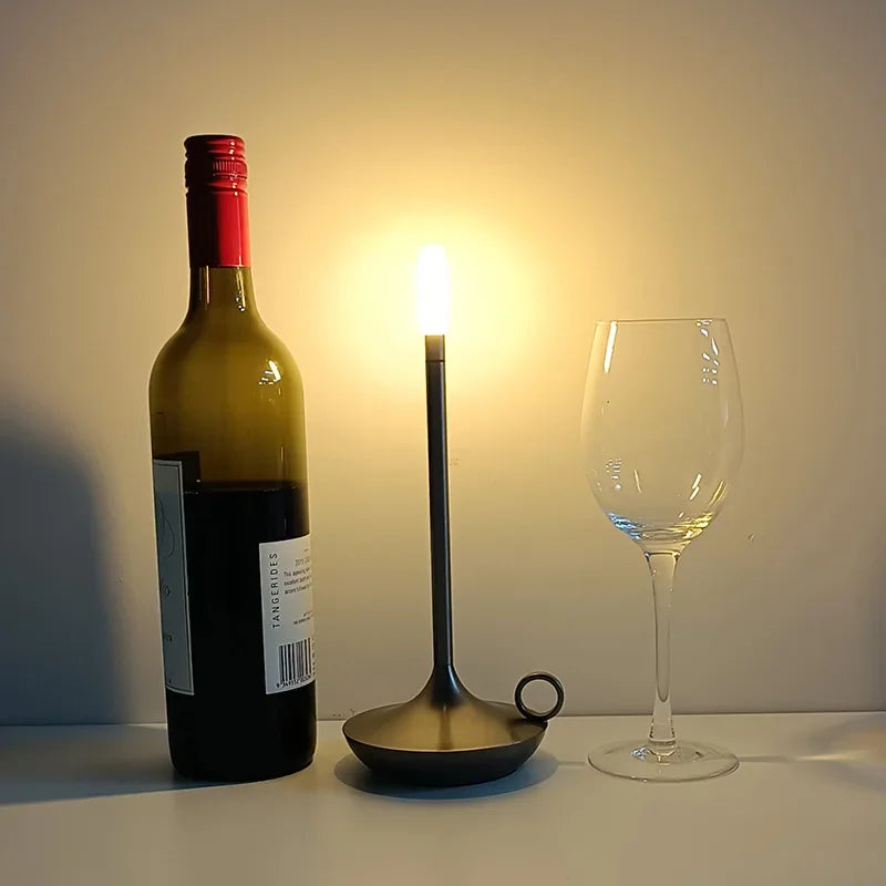 Elegant Candle Table Lamp - Wireless