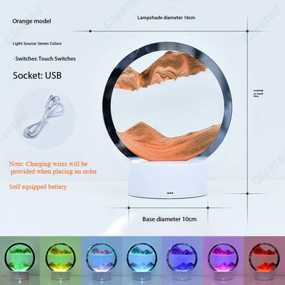 3D Flowing Sand Lamp