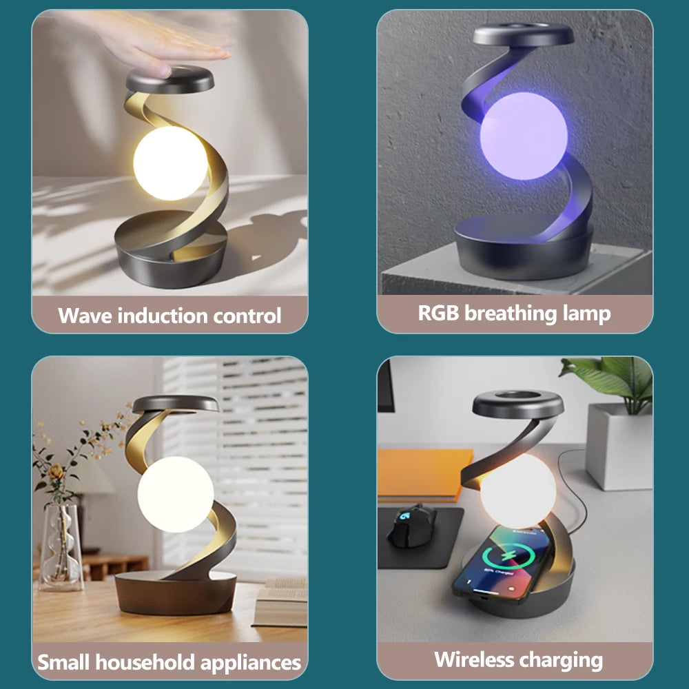 360° Rotating Suspension Lamp With Wireless phone Charger