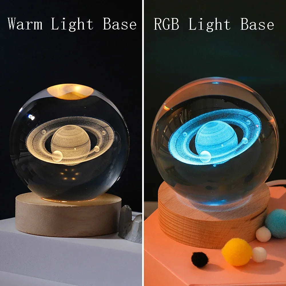 Saturn - 3D Crystal Ball Night Lamp