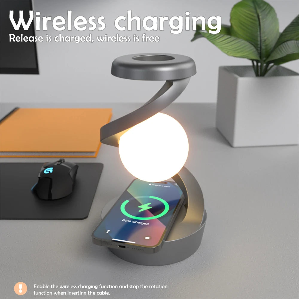 360° Rotating Suspension Lamp With Wireless phone Charger