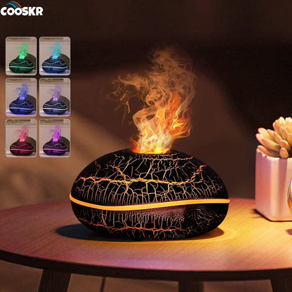 Volcano Flame Aroma Humidifier - Fragrance Diffuser with LED Light