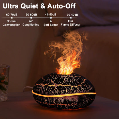 Volcano Flame Aroma Humidifier - Fragrance Diffuser with LED Light