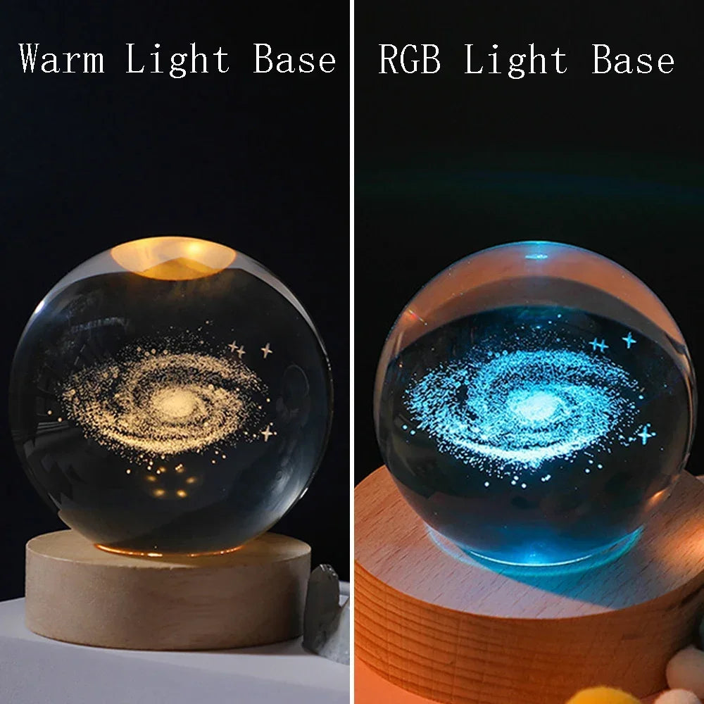 Galaxy 3D Crystal Ball Night Lamp