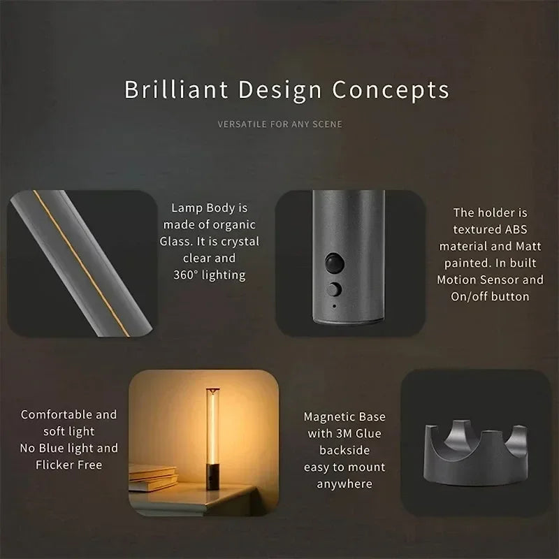 Smart Wireless Quantum Lamp - with motion sensor (wall/table)