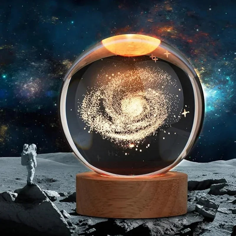 Galaxy 3D Crystal Ball Night Lamp