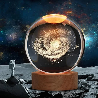 Galaxy 3D Crystal Ball Night Lamp