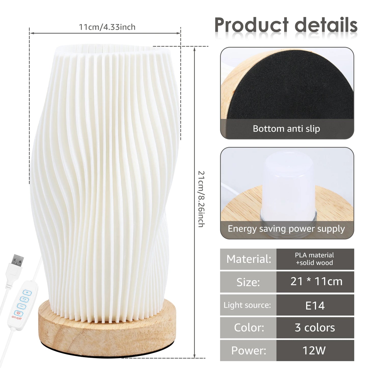 Novel Table Lamp - 3 colors light