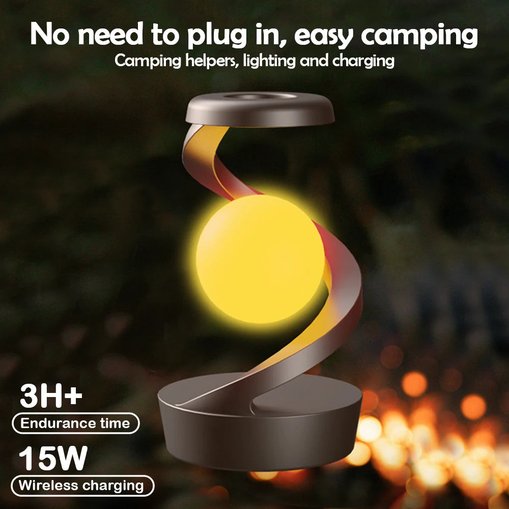 360° Rotating Suspension Lamp With Wireless phone Charger